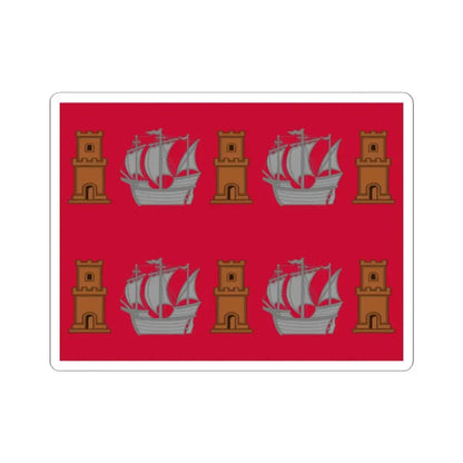 Regimental flag of Bornholm Infantry Regiment (Denmark) STICKER Vinyl Kiss-Cut Decal 2 Inch White - The Sticker Space