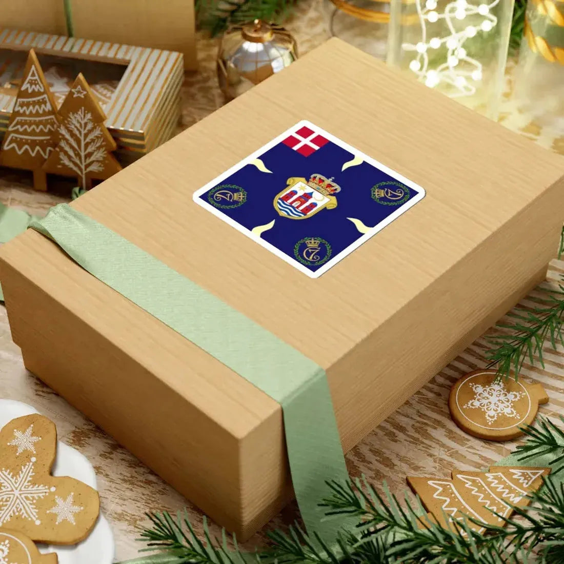 Regimental flag of Copenhagen Infantry Regiment (Denmark) STICKER Vinyl Kiss-Cut Decal - The Sticker Space