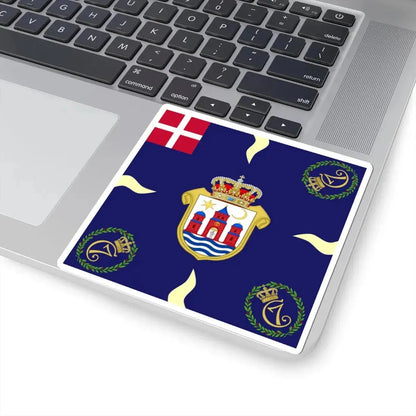 Regimental flag of Copenhagen Infantry Regiment (Denmark) STICKER Vinyl Kiss-Cut Decal - The Sticker Space