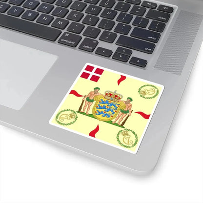Regimental flag of Danish Life Regiment Denmark (Denmark) STICKER Vinyl Kiss-Cut Decal - The Sticker Space