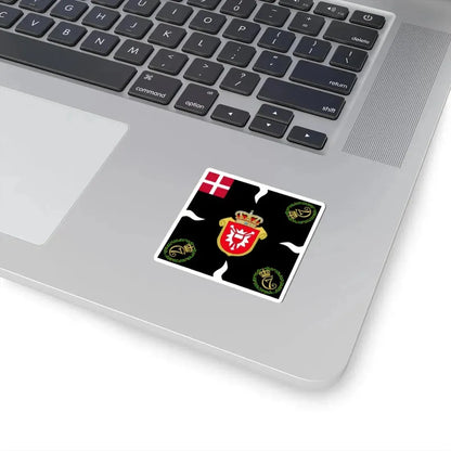 Regimental flag of Holstein Infantry Regiment 2 (Denmark) STICKER Vinyl Kiss-Cut Decal - The Sticker Space