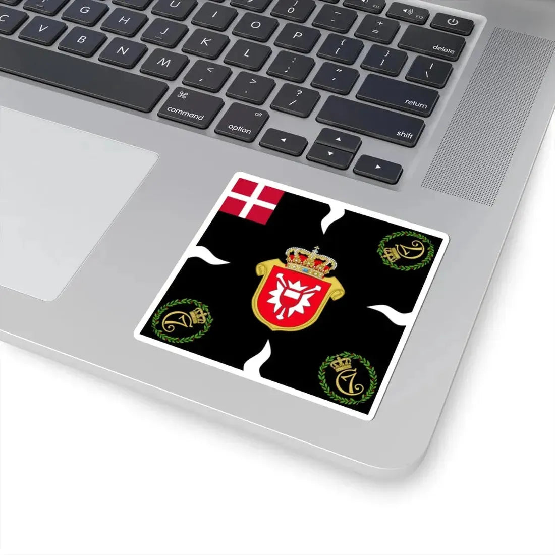 Regimental flag of Holstein Infantry Regiment 2 (Denmark) STICKER Vinyl Kiss-Cut Decal - The Sticker Space