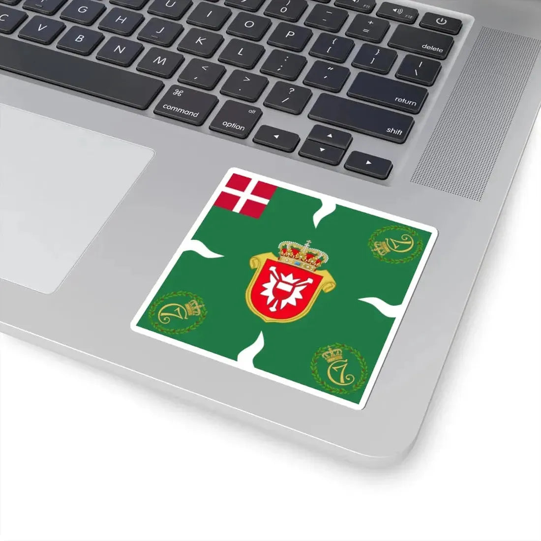 Regimental flag of Holstein Infantry Regiment (Denmark) STICKER Vinyl Kiss-Cut Decal - The Sticker Space