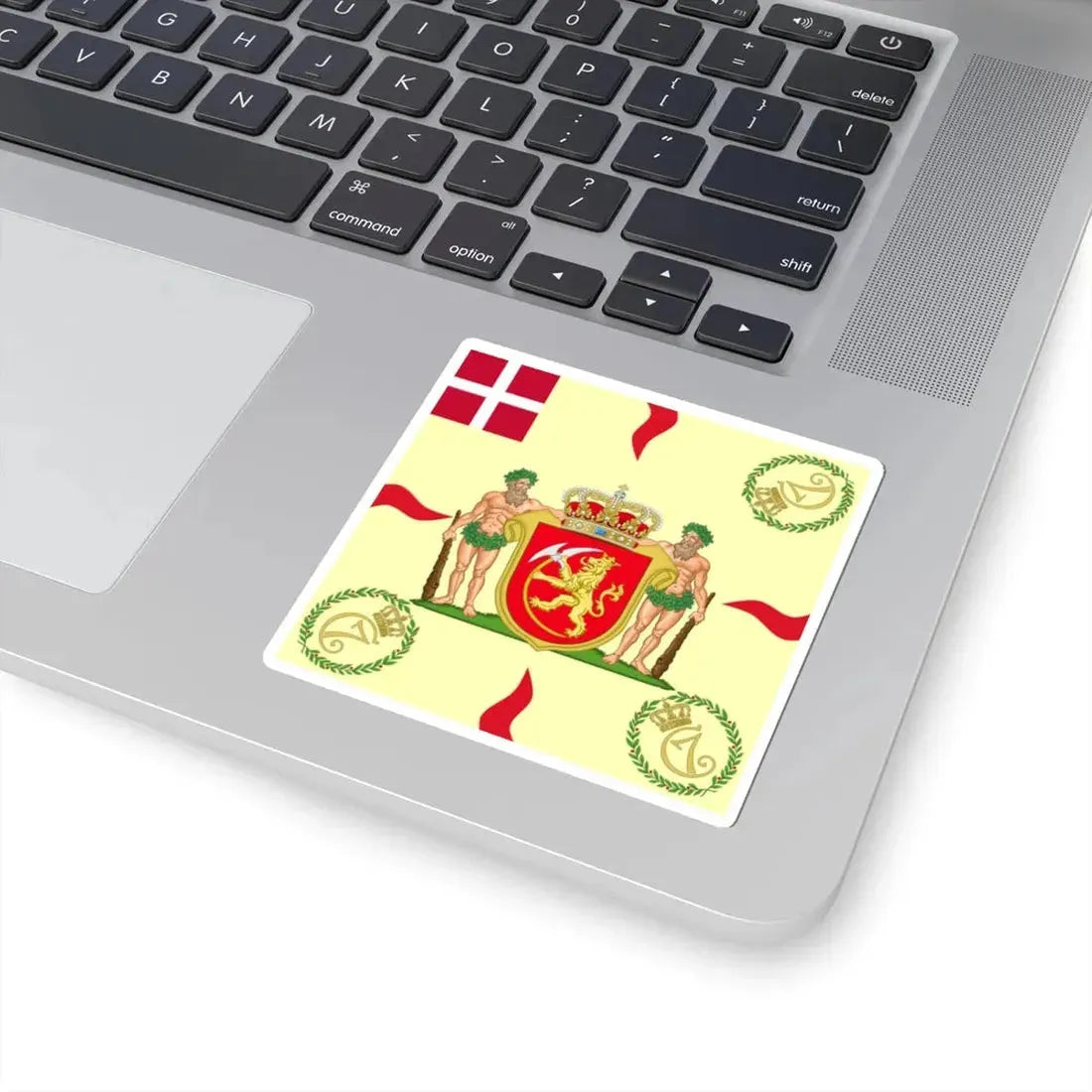 Regimental flag of Norwegian Infantry Regiment (Denmark) STICKER Vinyl Kiss-Cut Decal - The Sticker Space