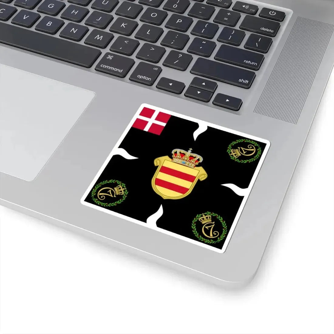 Regimental flag of Oldenburg Infantry Regiment 2 (Denmark) STICKER Vinyl Kiss-Cut Decal - The Sticker Space