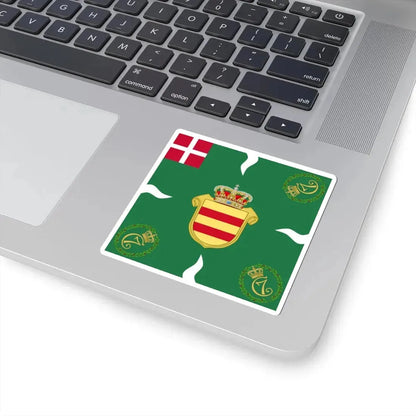 Regimental flag of Oldenburg Infantry Regiment (Denmark) STICKER Vinyl Kiss-Cut Decal - The Sticker Space