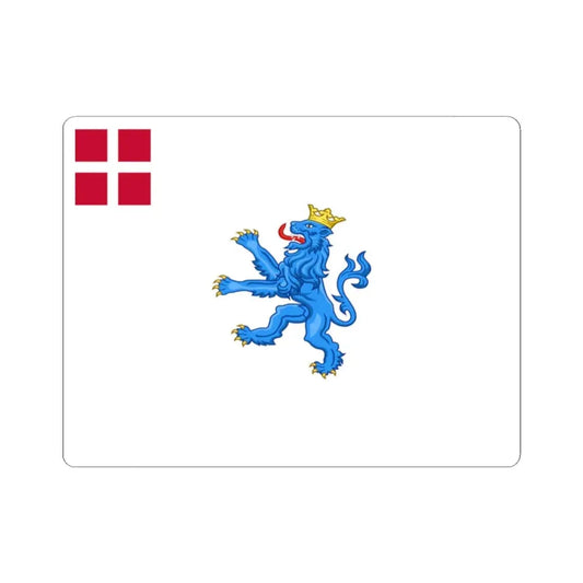 Regimental flag of Prince Fredericks Infantry Regiment (Denmark) STICKER Vinyl Kiss-Cut Decal 2 Inch White - The Sticker Space