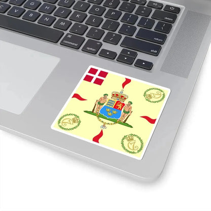 Regimental flag of Prince Frederiks Armed Infantry Regiment (Denmark) STICKER Vinyl Kiss-Cut Decal - The Sticker Space