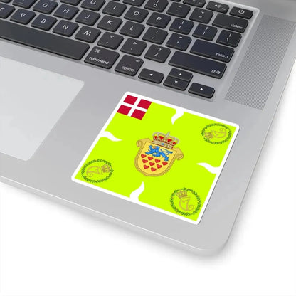 Regimental flag of Ribe Infantry Regiment (Denmark) STICKER Vinyl Kiss-Cut Decal - The Sticker Space