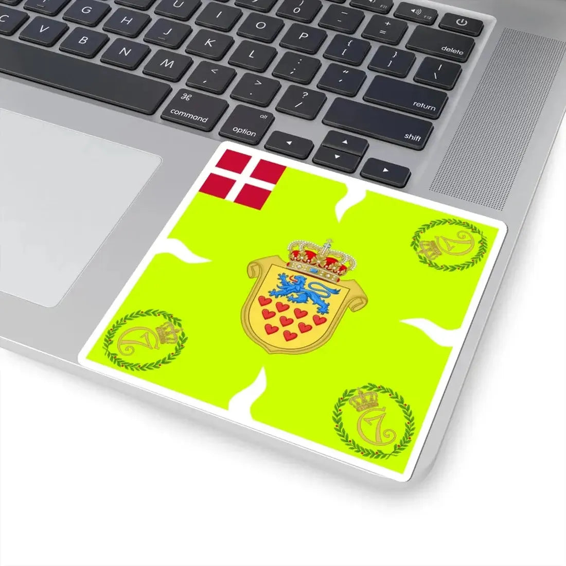 Regimental flag of Ribe Infantry Regiment (Denmark) STICKER Vinyl Kiss-Cut Decal - The Sticker Space