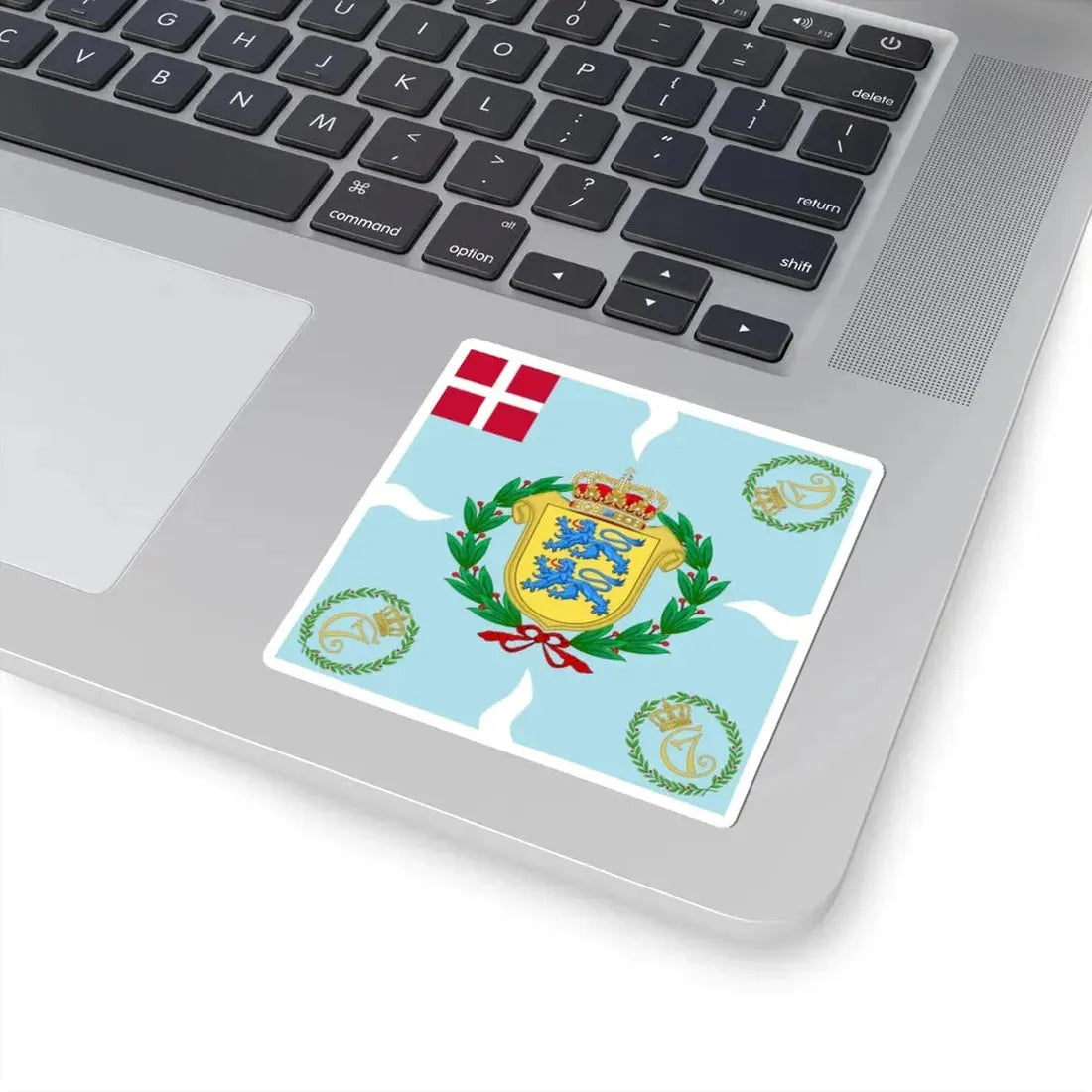Regimental flag of Schleswig Infantry Regiment (Denmark) STICKER Vinyl Kiss-Cut Decal - The Sticker Space