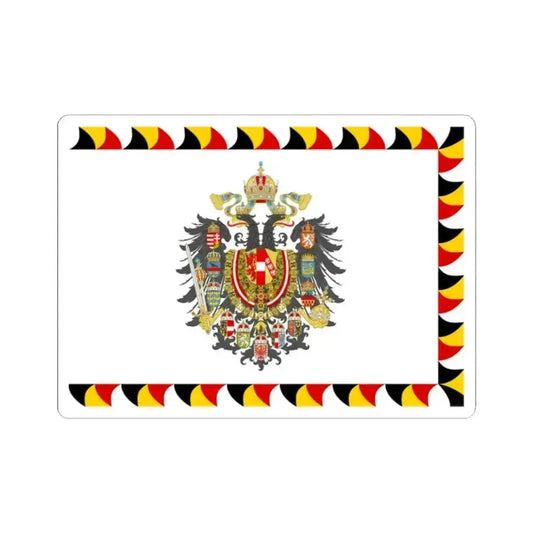 Regimental Flag of the Imperial-Royal Landwehr Cerimonial Flag of the Gardebataillon and Standard of the Common Army Obverse (Austria) STICKER Vinyl Kiss-Cut Decal 2 Inch White - The Sticker Space