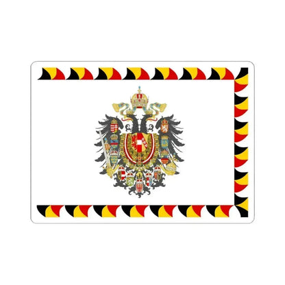 Regimental Flag of the Imperial-Royal Landwehr Cerimonial Flag of the Gardebataillon and Standard of the Common Army Obverse (Austria) STICKER Vinyl Kiss-Cut Decal 6 Inch White - The Sticker Space
