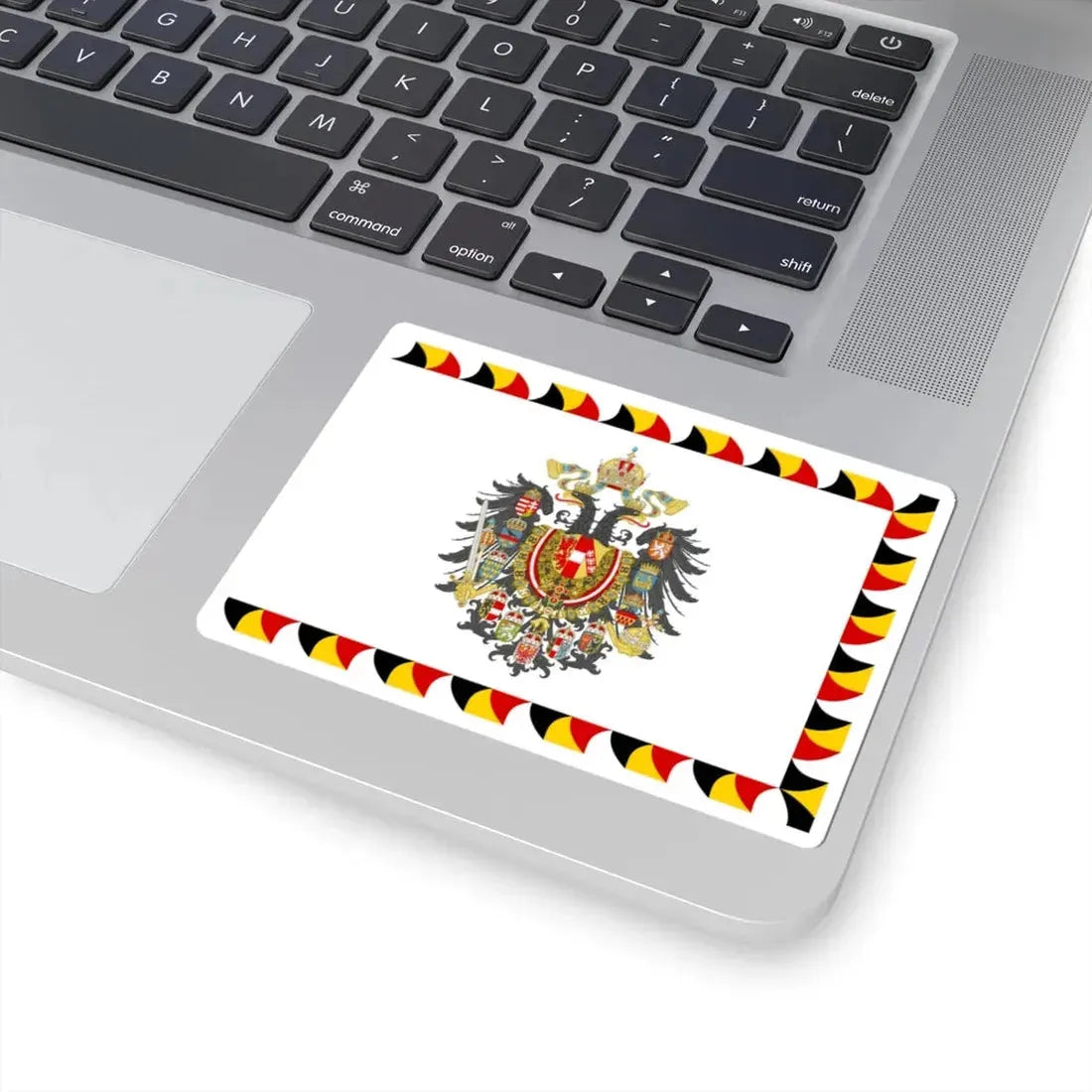 Regimental Flag of the Imperial-Royal Landwehr Cerimonial Flag of the Gardebataillon and Standard of the Common Army Obverse (Austria) STICKER Vinyl Kiss-Cut Decal - The Sticker Space