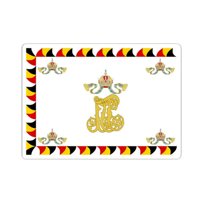 Regimental Flag of the Imperial-Royal Landwehr Reverse (Austria) STICKER Vinyl Kiss-Cut Decal 4 Inch White - The Sticker Space