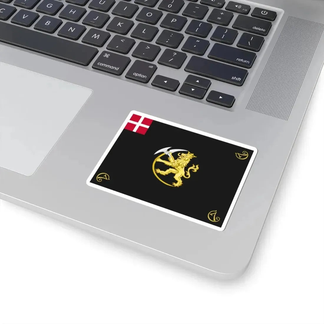 Regimental flag of The Kings Life Regiment (Denmark) STICKER Vinyl Kiss-Cut Decal - The Sticker Space