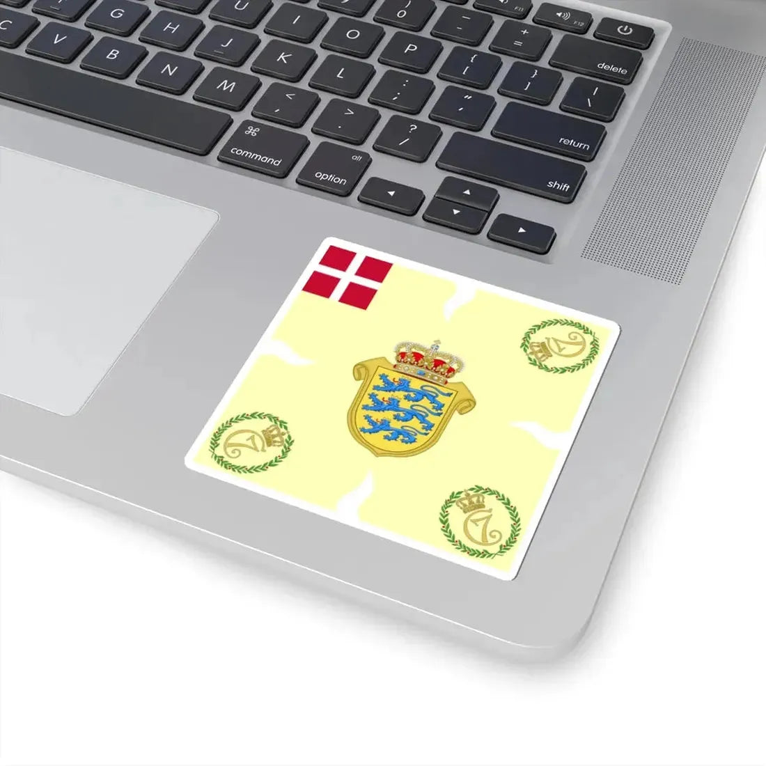 Regimental flag of Zealandic Infantry Regiment (Denmark) STICKER Vinyl Kiss-Cut Decal - The Sticker Space
