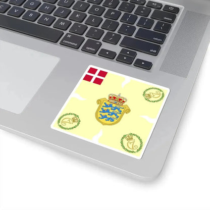 Regimental flag of Zealandic Infantry Regiment (Denmark) STICKER Vinyl Kiss-Cut Decal - The Sticker Space