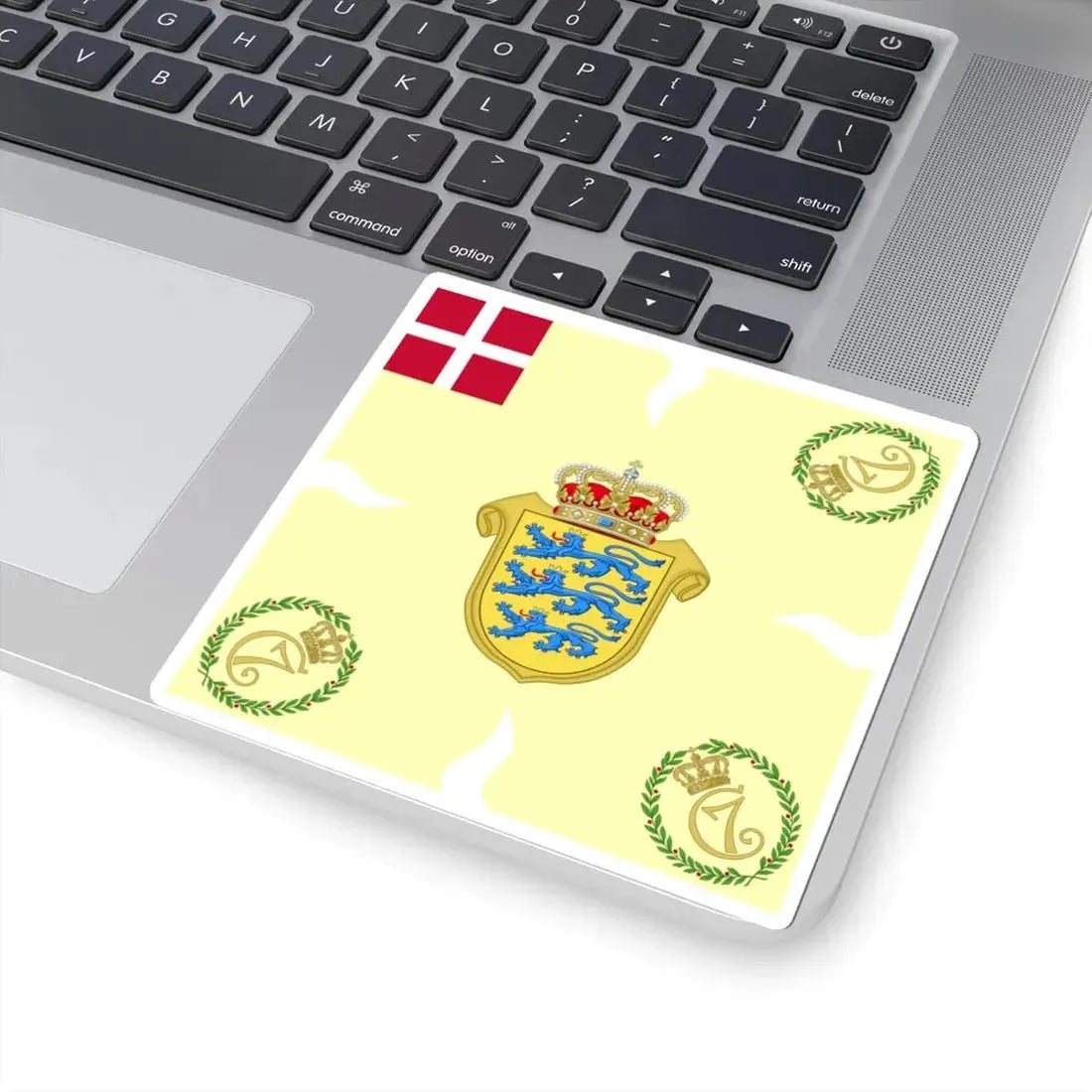Regimental flag of Zealandic Infantry Regiment (Denmark) STICKER Vinyl Kiss-Cut Decal - The Sticker Space