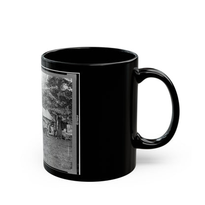 Regimental Staff, New York Volunteers, Near Bealton I.E., Bealeton , Va. (U.S. Civil War) Black Coffee Mug-The Sticker Space