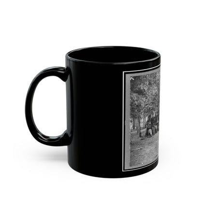 Regimental Staff, New York Volunteers, Near Bealton I.E., Bealeton , Va. (U.S. Civil War) Black Coffee Mug-The Sticker Space