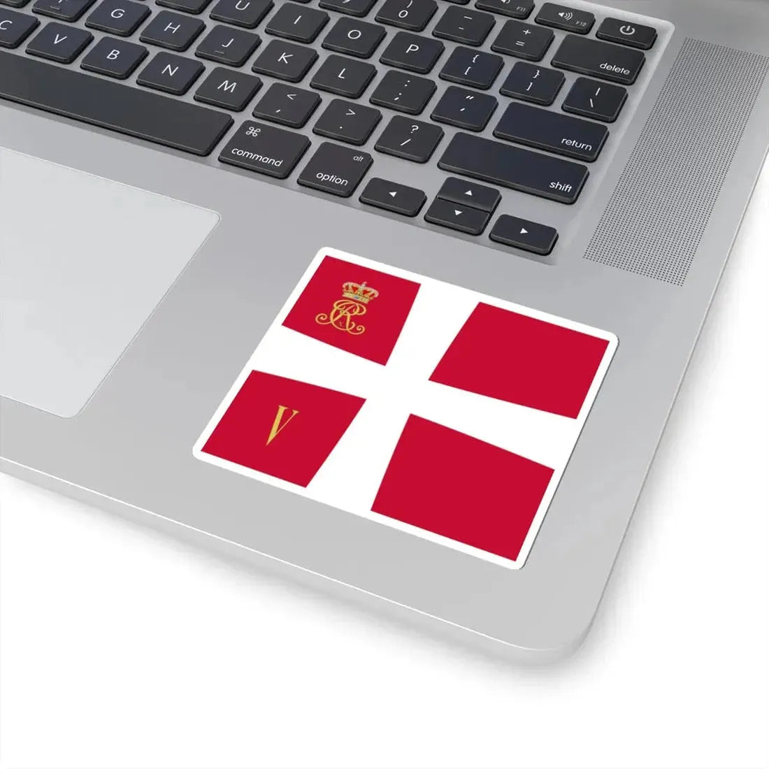 Regimental standard of 5 Battalion of Denmark 1912-1947 (Denmark) STICKER Vinyl Kiss-Cut Decal - The Sticker Space