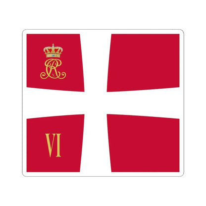 Regimental standard of 6 Battalion of Denmark 1912-1947 (Denmark) STICKER Vinyl Kiss-Cut Decal 6 Inch White - The Sticker Space