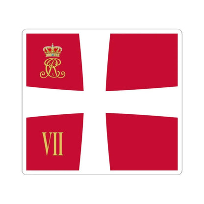Regimental standard of 7 Battalion of Denmark 1912-1947 (Denmark) STICKER Vinyl Kiss-Cut Decal 2 Inch White - The Sticker Space