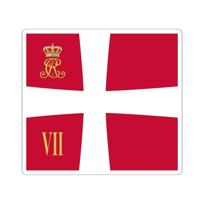 Regimental standard of 7 Battalion of Denmark 1912-1947 (Denmark) STICKER Vinyl Kiss-Cut Decal 6 Inch White - The Sticker Space