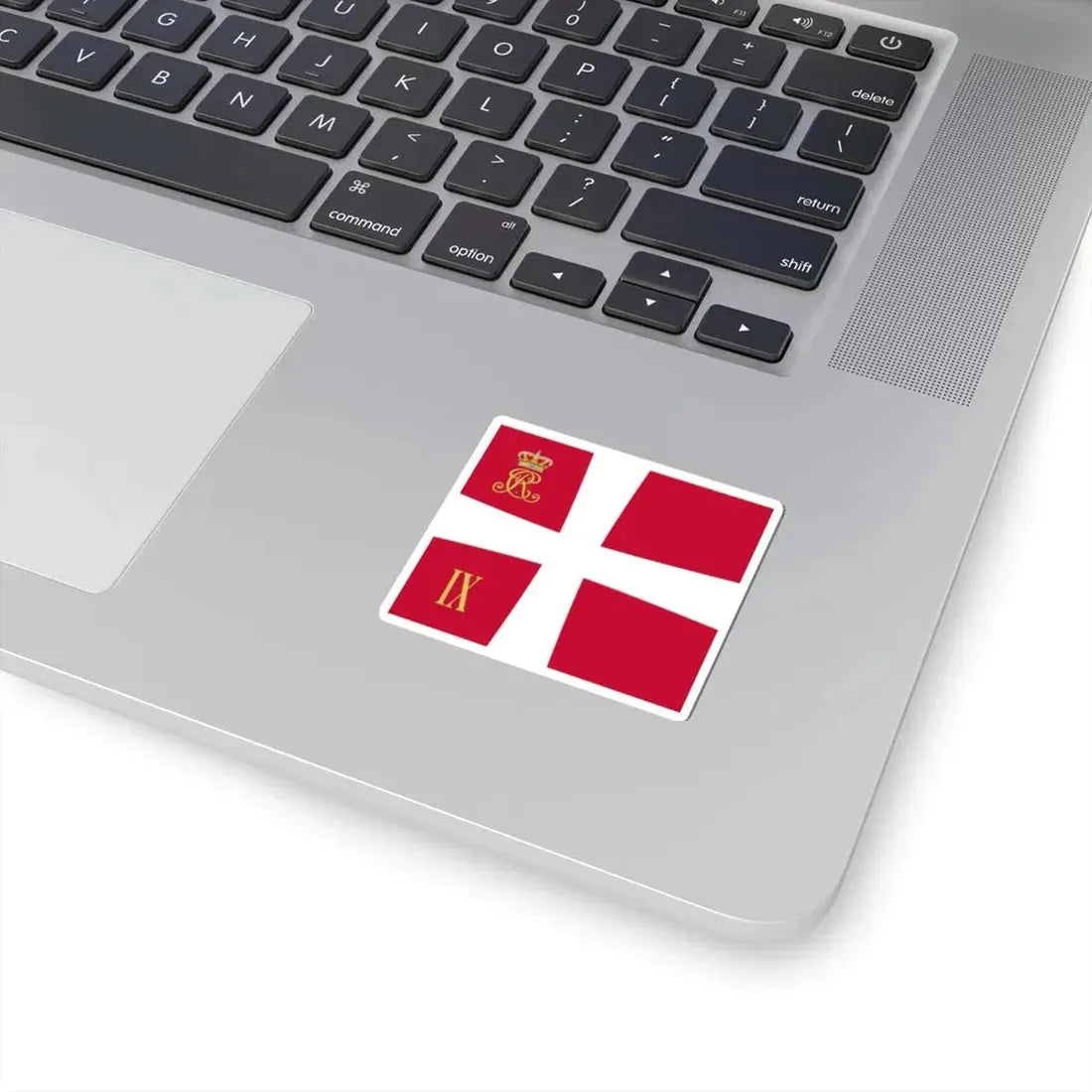 Regimental standard of 9 Battalion of Denmark 1912-1947 (Denmark) STICKER Vinyl Kiss-Cut Decal - The Sticker Space