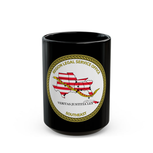 Region Legal Service Office Southeast (U.S. Navy) Black Coffee Mug-15oz-The Sticker Space