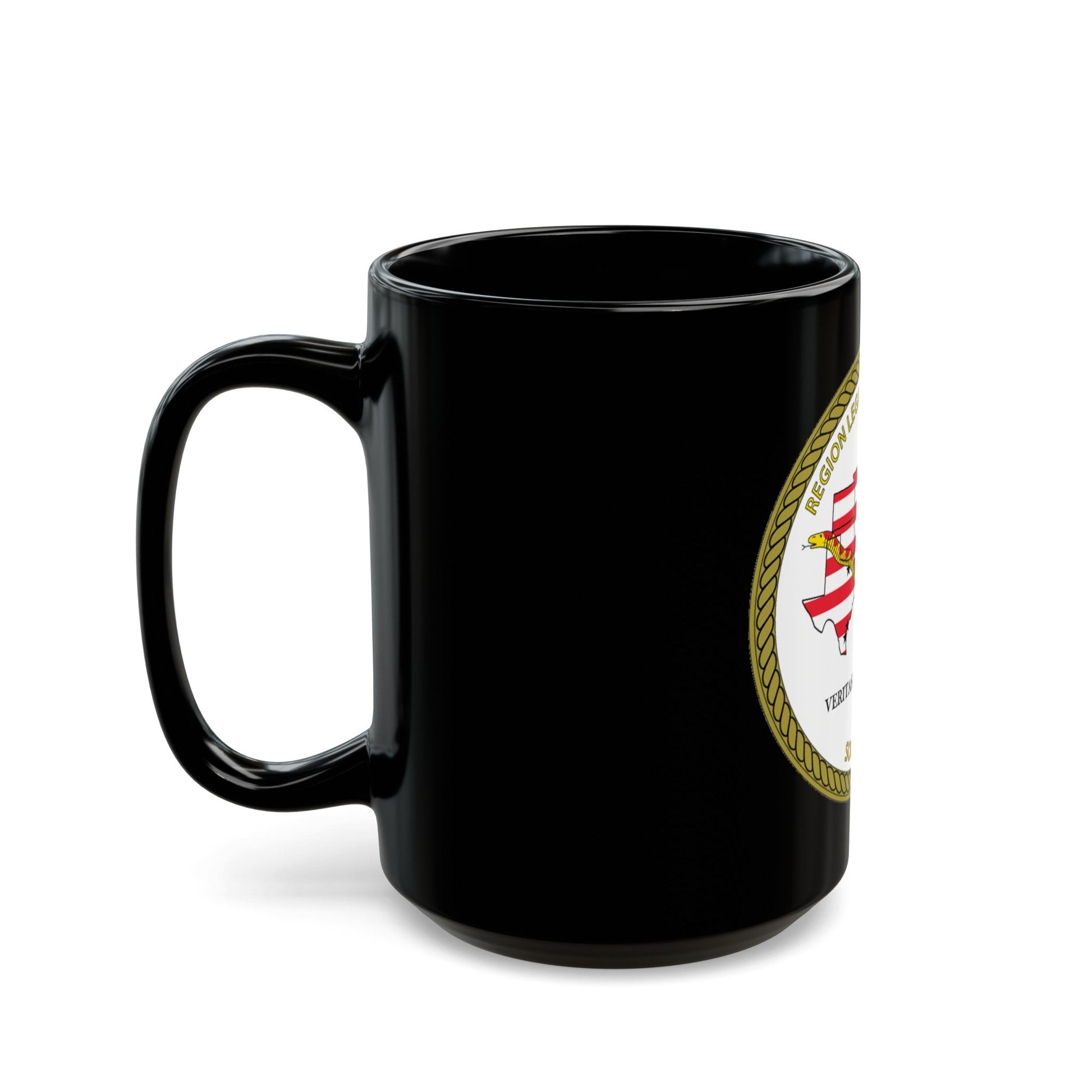 Region Legal Service Office Southeast (U.S. Navy) Black Coffee Mug-The Sticker Space