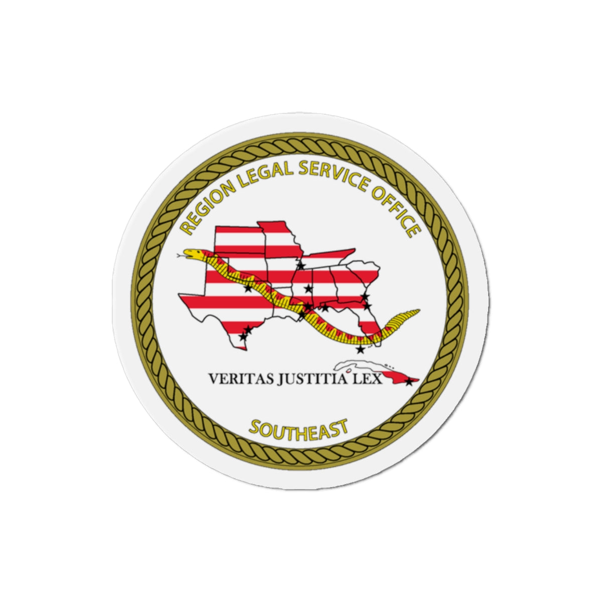 Region Legal Service Office Southeast (U.S. Navy) Die-Cut Magnet-2" x 2"-The Sticker Space