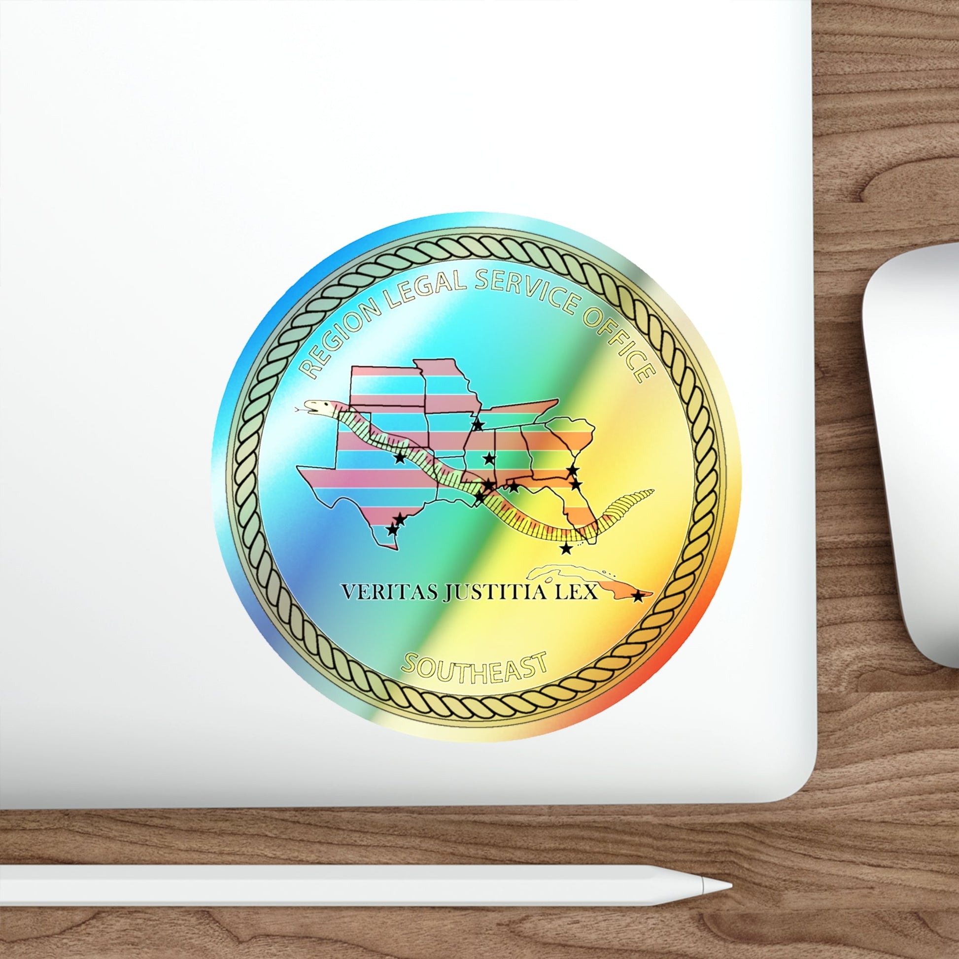 Region Legal Service Office Southeast (U.S. Navy) Holographic STICKER Die-Cut Vinyl Decal-The Sticker Space