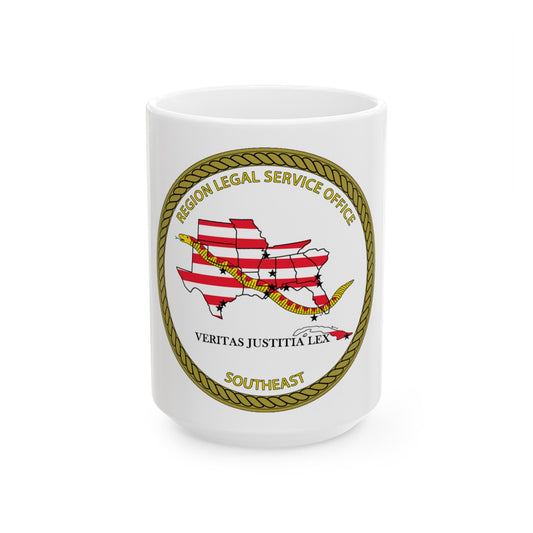 Region Legal Service Office Southeast (U.S. Navy) White Coffee Mug-15oz-The Sticker Space
