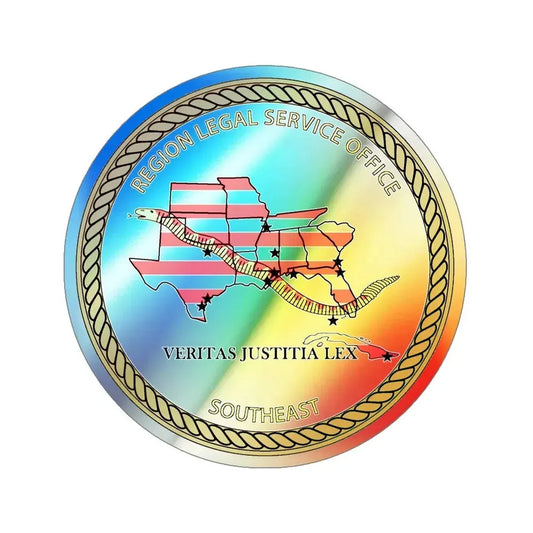 Region Legal Service Office Southeast (U.S. Navy) Holographic STICKER Die-Cut Vinyl Decal 6 Inch Holographic - The Sticker Space