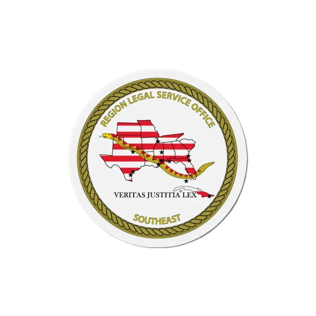 Region Legal Service Office Southeast (U.S. Navy) Refrigerator Magnet 6 Inch - The Sticker Space