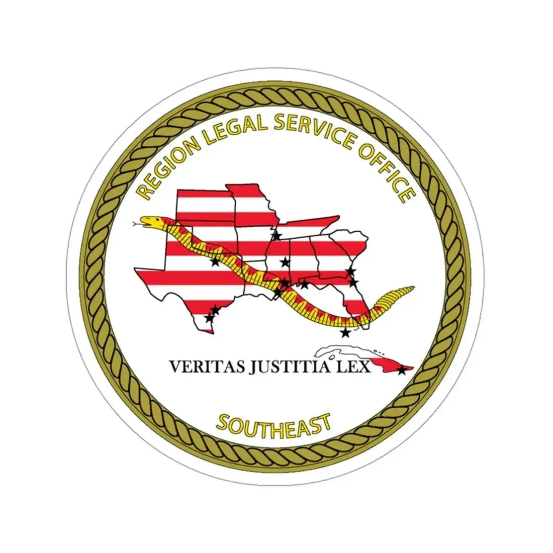 Region Legal Service Office Southeast (U.S. Navy) STICKER Vinyl Die-Cut Decal 3 Inch - The Sticker Space