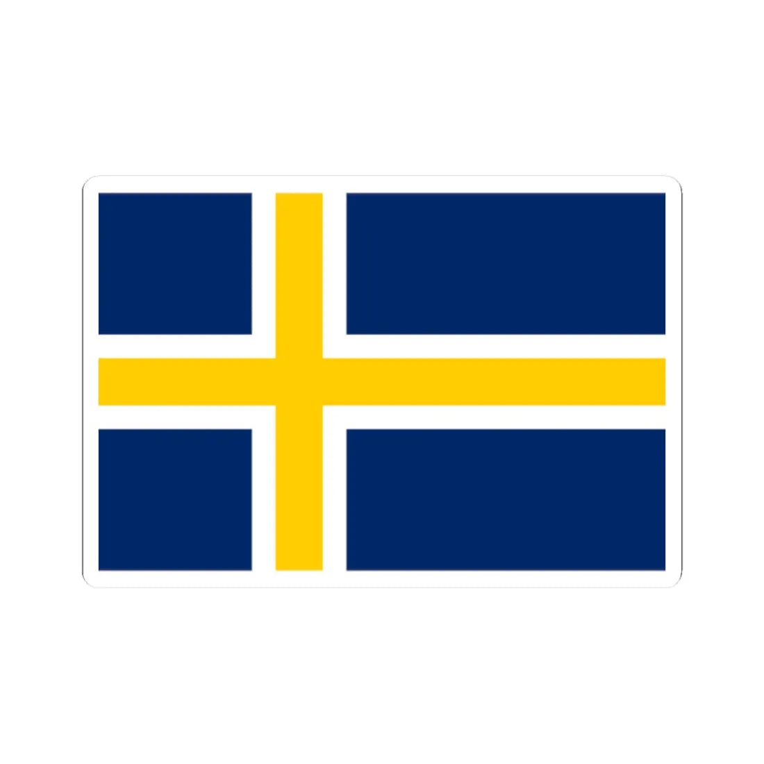 Regional flag of Roslagen (Sweden) STICKER Vinyl Kiss-Cut Decal 2 Inch White - The Sticker Space