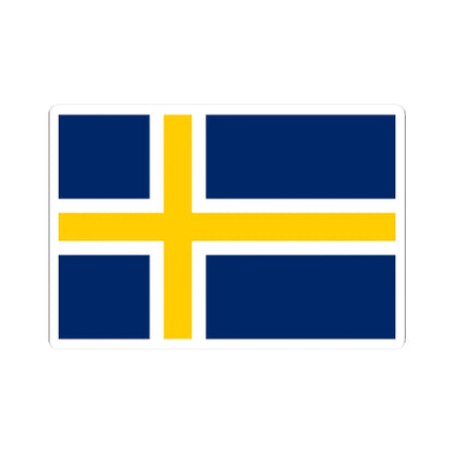 Regional flag of Roslagen (Sweden) STICKER Vinyl Kiss-Cut Decal 2 Inch White - The Sticker Space