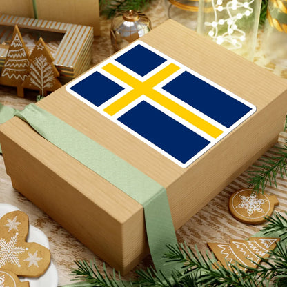 Regional flag of Roslagen (Sweden) STICKER Vinyl Kiss-Cut Decal - The Sticker Space