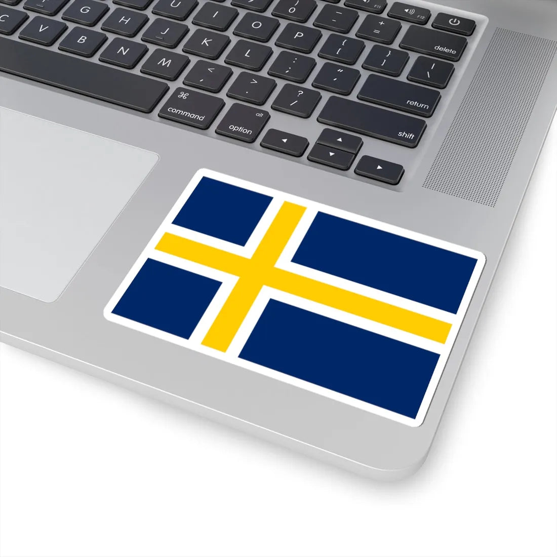 Regional flag of Roslagen (Sweden) STICKER Vinyl Kiss-Cut Decal - The Sticker Space