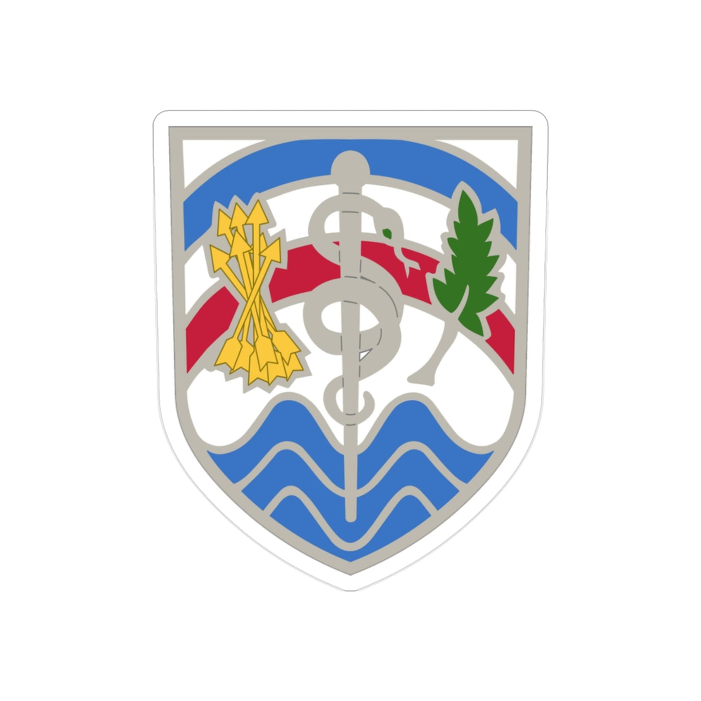 Regional Health Command Atlantic (U.S. Army) REVERSE PRINT Transparent STICKER-2 Inch-The Sticker Space