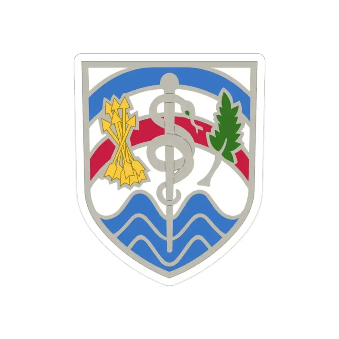 Regional Health Command Atlantic (U.S. Army) REVERSE PRINT Transparent Die-Cut STICKER 2 Inch Die-Cut Transparent - The Sticker Space