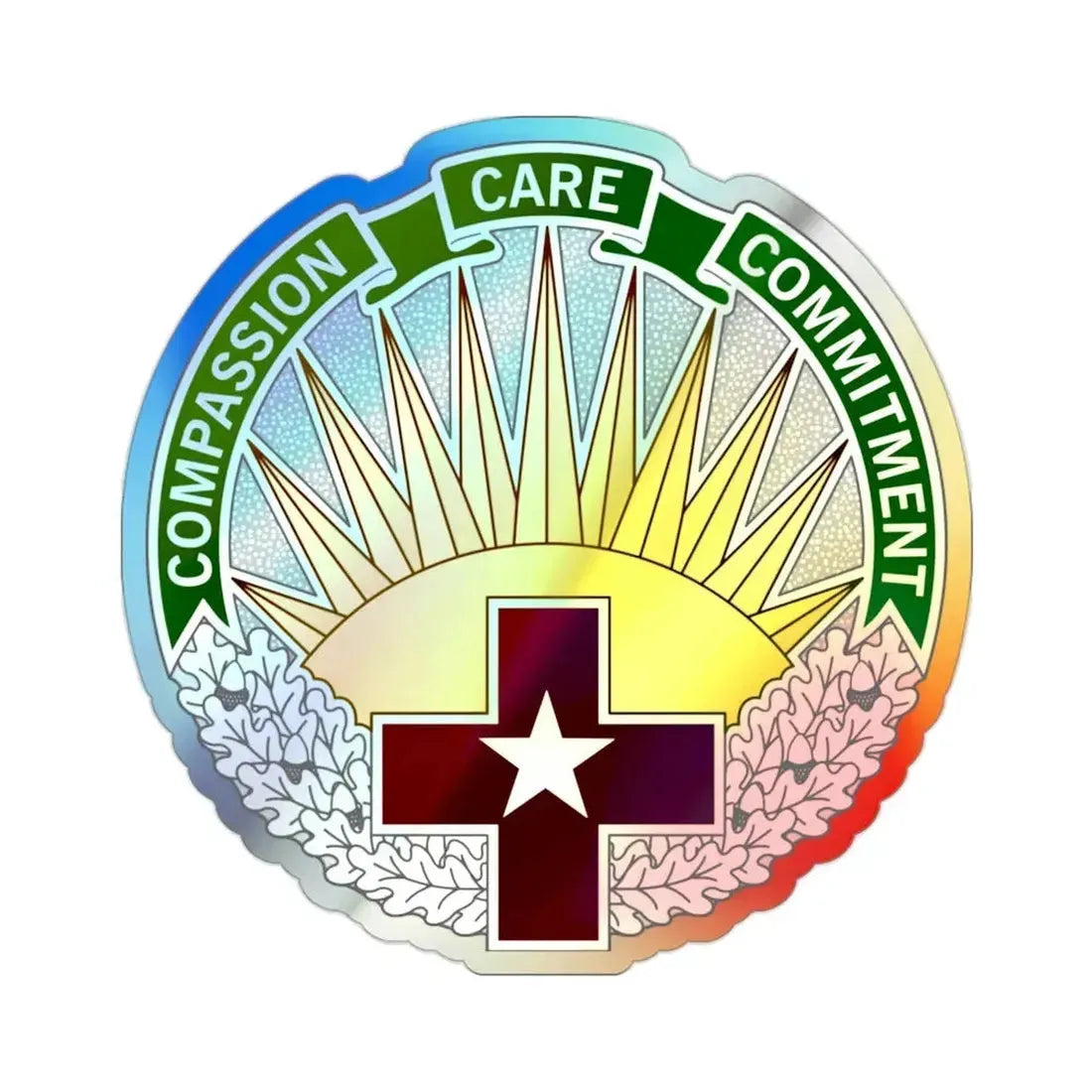 Regional Health Command Central (U.S. Army) Holographic STICKER Die-Cut Vinyl Decal 2 Inch Holographic - The Sticker Space