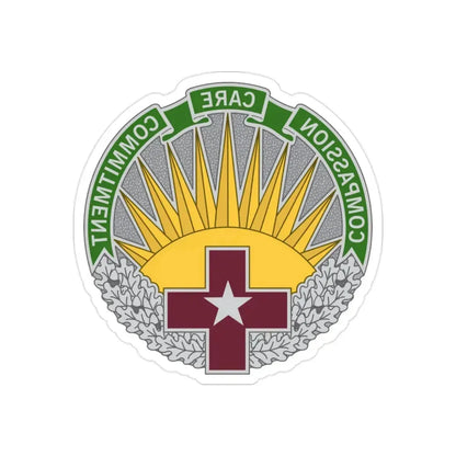 Regional Health Command Central (U.S. Army) REVERSE PRINT Transparent Die-Cut STICKER 2 Inch Die-Cut Transparent - The Sticker Space