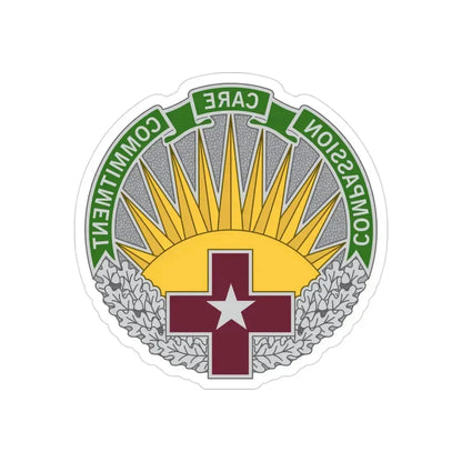 Regional Health Command Central (U.S. Army) REVERSE PRINT Transparent Die-Cut STICKER 3 Inch Die-Cut Transparent - The Sticker Space