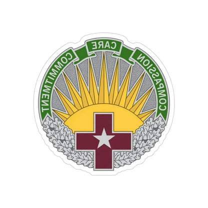 Regional Health Command Central (U.S. Army) REVERSE PRINT Transparent Die-Cut STICKER 5 Inch Die-Cut Transparent - The Sticker Space