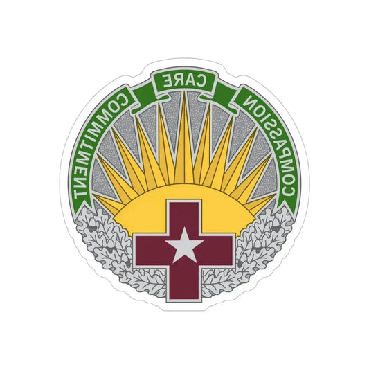 Regional Health Command Central (U.S. Army) REVERSE PRINT Transparent Die-Cut STICKER 6 Inch Die-Cut Transparent - The Sticker Space