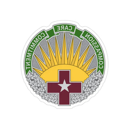 Regional Health Command Central (U.S. Army) REVERSE PRINT Transparent Die-Cut STICKER - The Sticker Space